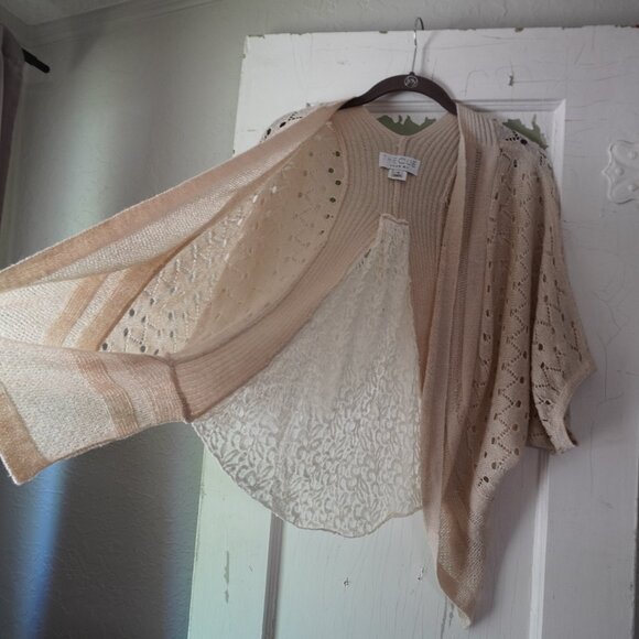 The Cue Crochet Sweater with Lace Inset - Small - Picture 3 of 10